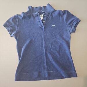Lacoste Vintage Women's Navy Blue Polo